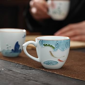 Amazon.co.jp: 茶道 湯のみ と 湯呑み 茶器 6点セット 磁器 食器